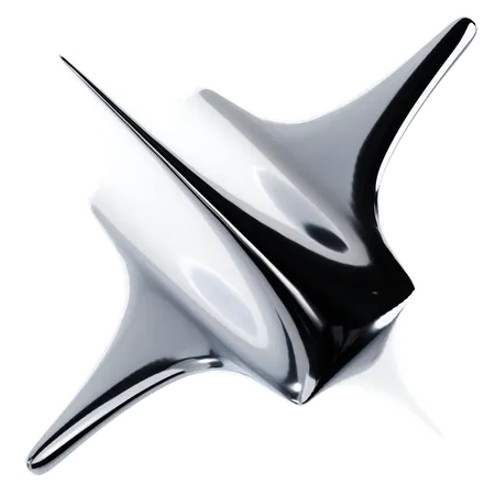 Shiny Metallic Shape  3D Icon