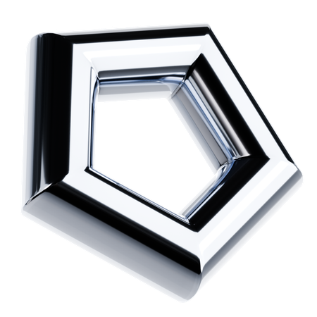 Shiny Metallic Shape  3D Icon