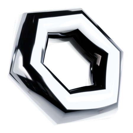 Shiny Metallic Shape  3D Icon