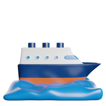 Ship  3D Icon