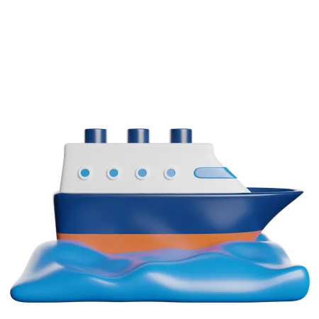 Ship  3D Icon