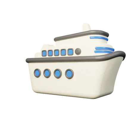 Ship 3D Illustration