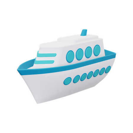 Ship 3D Illustration