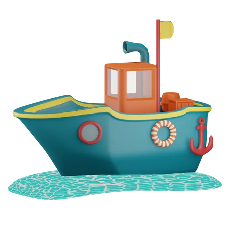 Ship  3D Illustration