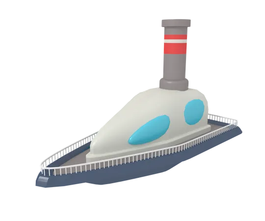 3 D Illustration Of A Sea Ship 3D Icon