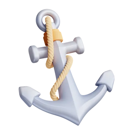 Ship Anchor  3D Illustration