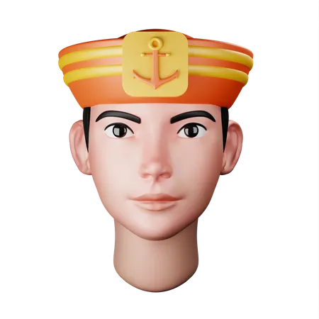 Ship Captain 3D Icon