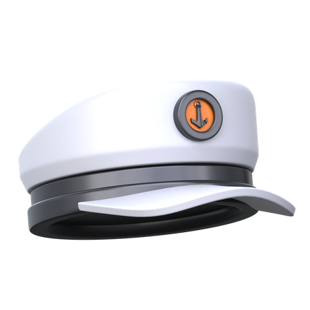 Ship Captain Cap  3D Icon