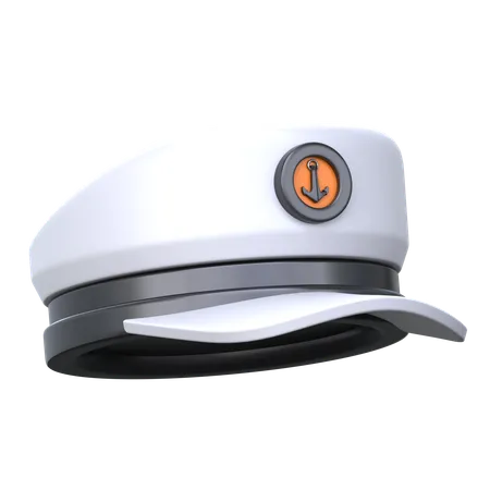 Ship Captain Cap  3D Icon