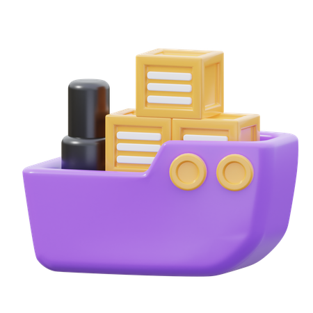 Ship Cargo  3D Icon