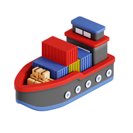 Ship Delivery  3D Icon