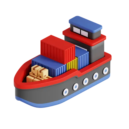 Ship Delivery  3D Icon