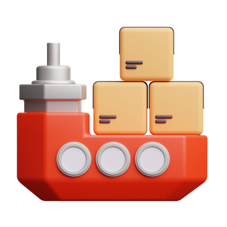 Ship Delivery  3D Icon