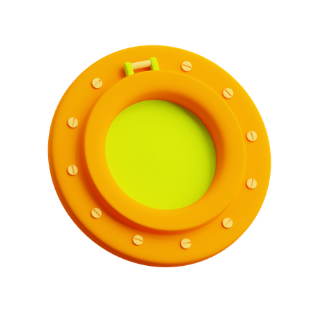 Ship Porthole  3D Illustration