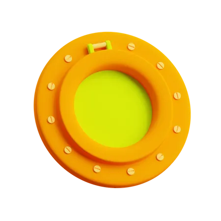 Ship Porthole  3D Illustration