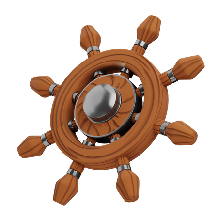 Ship Steering  3D Icon