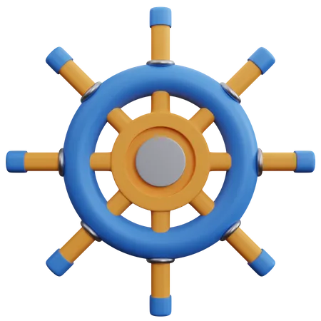 Ship Steering  3D Icon