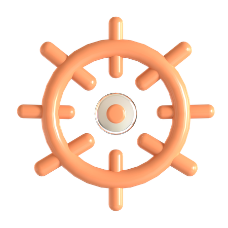 Ship steering wheel  3D Icon