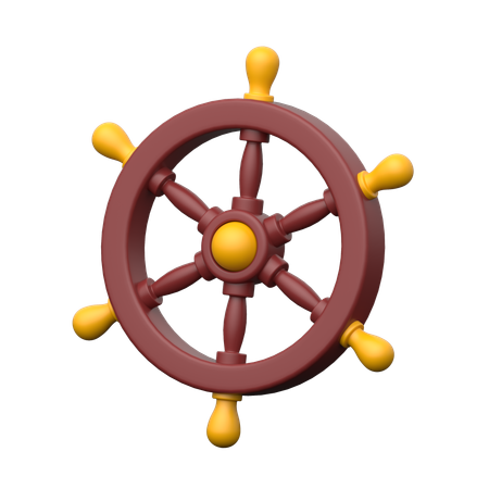 Ship Steering Wheel  3D Icon