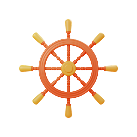 Ship Steering Wheel  3D Icon