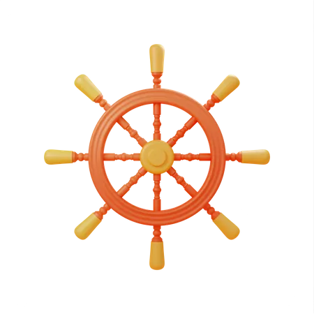 Ship Steering Wheel  3D Icon