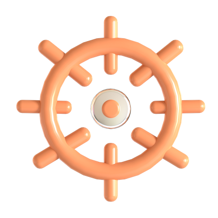 Ship steering wheel  3D Icon