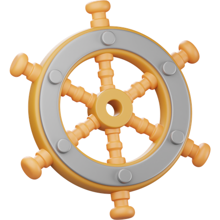 Ship Steering Wheel  3D Icon