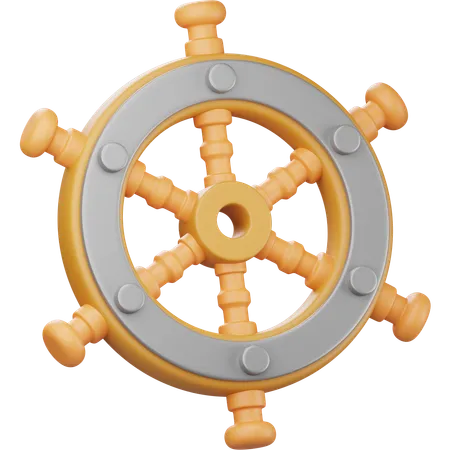 Ship Steering Wheel  3D Icon