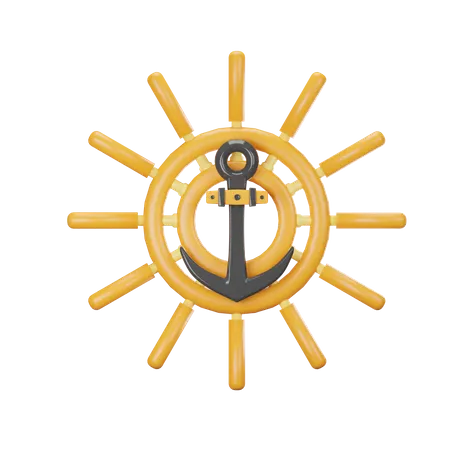 Ship Steering Wheel  3D Icon