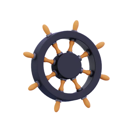 Ship Steering Wheels  3D Icon