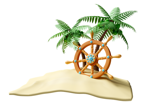 Ship Wheel  3D Icon