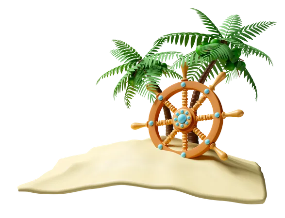 Ship Wheel  3D Icon