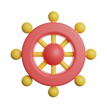 Ship Wheel  3D Icon