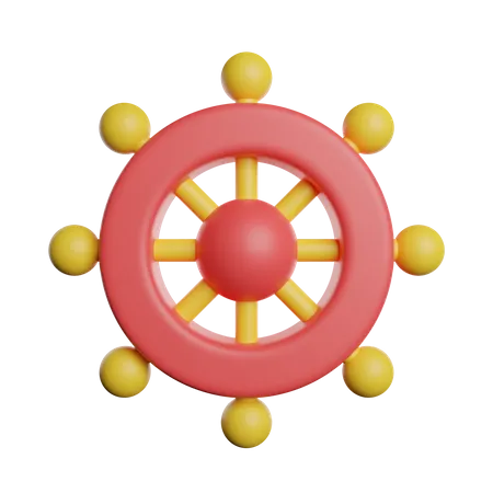 Ship Wheel  3D Icon