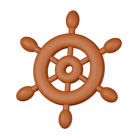 Ship Wheel  3D Icon