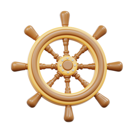 Ship Wheel  3D Icon