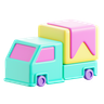 3d shipping car logo