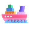 shipping boat 3d