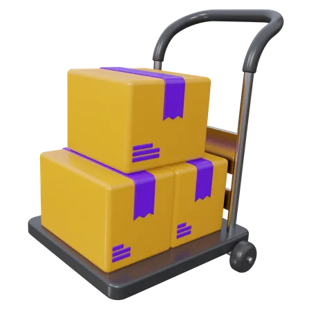 Shipping Cart  3D Icon