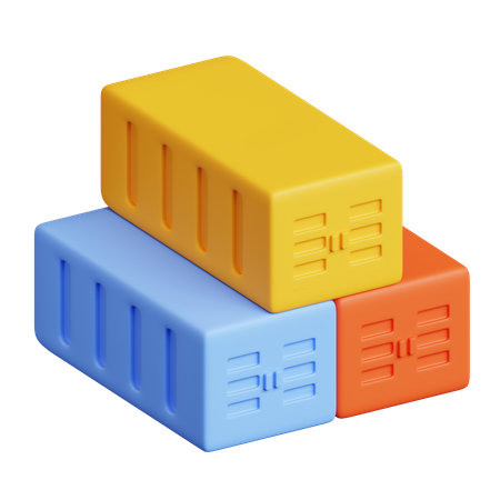 Shipping Container  3D Icon