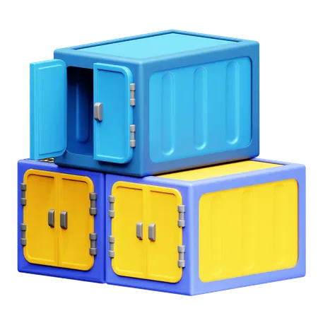 Shipping Container  3D Icon