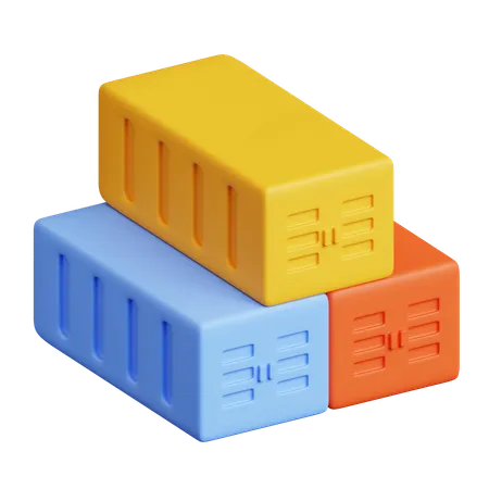 Shipping Container 3D Icon