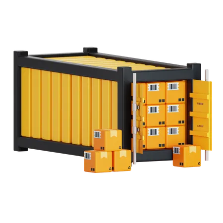 Shipping Container  3D Icon