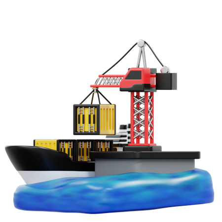 Shipping Crane  3D Icon