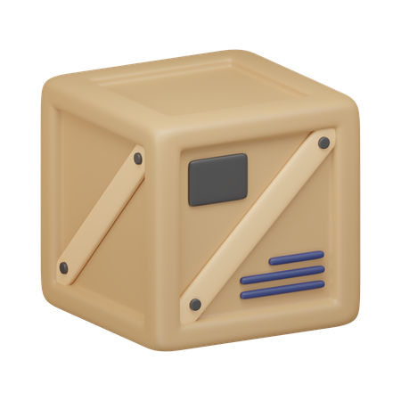 Shipping Crate  3D Icon
