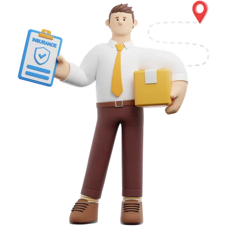 Shipping Insurance  3D Illustration