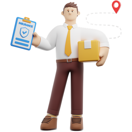 Shipping Insurance  3D Illustration