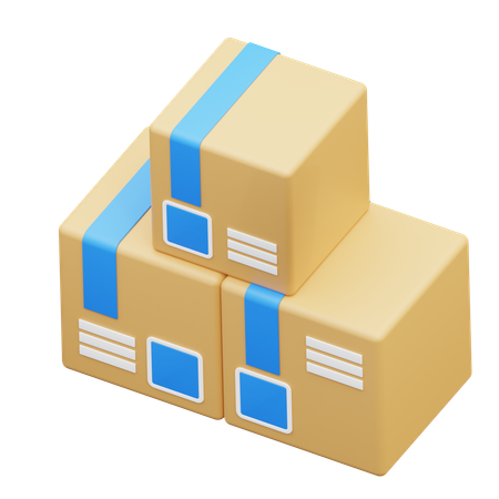 Shipping Packages  3D Icon