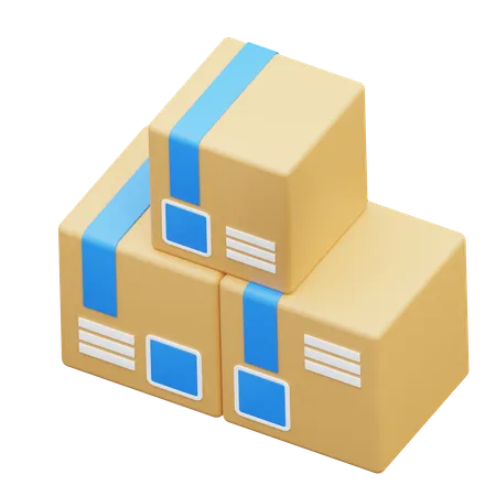 Shipping Packages  3D Icon