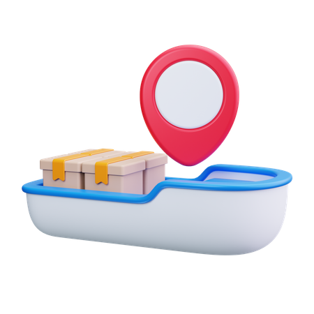 Shipping Route  3D Icon